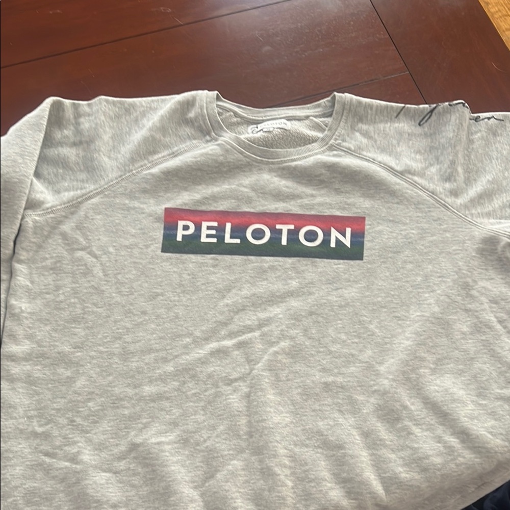 Peloton Gray and Black Logo Sweatshirt